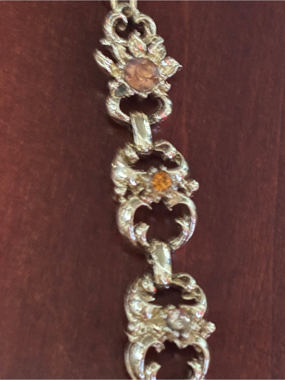 Vintage Coro stunning necklace with a beautiful heart and champagne stones ❤️❤️ - Picture 4 of 8